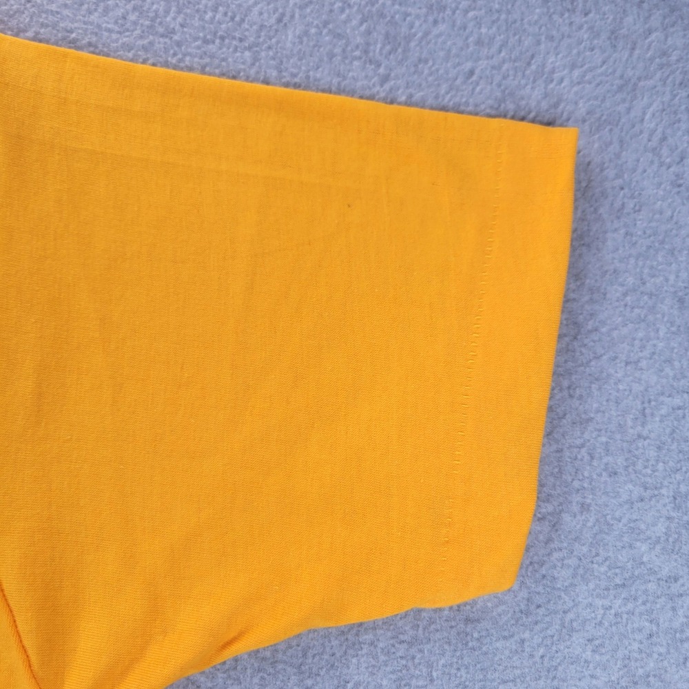 Screen Stars T-Shirt Mens Large Gold Yellow Vintage 80s Single Stitch Blank USA - Picture 6 of 10